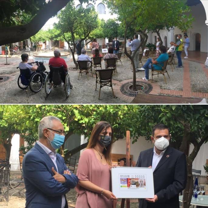 Presentación del cupón de la ONCE conmemorativo del año santo guadalupense 2020-2022