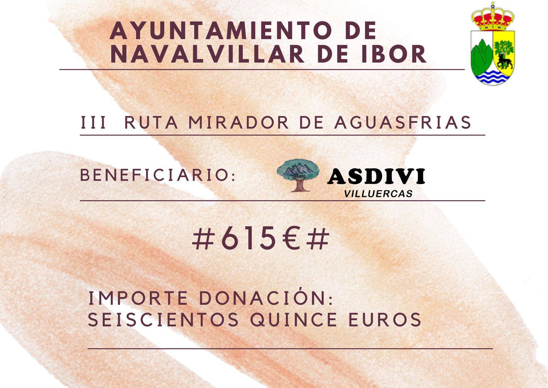 Recaudación de la III Ruta Nocturna Mirador de Navalvillar de Ibor 2