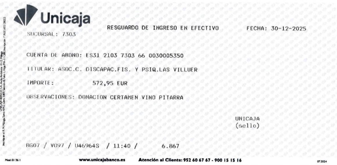 Agradecimientos a la organización del II Certamen de Vino de Pitarra 5