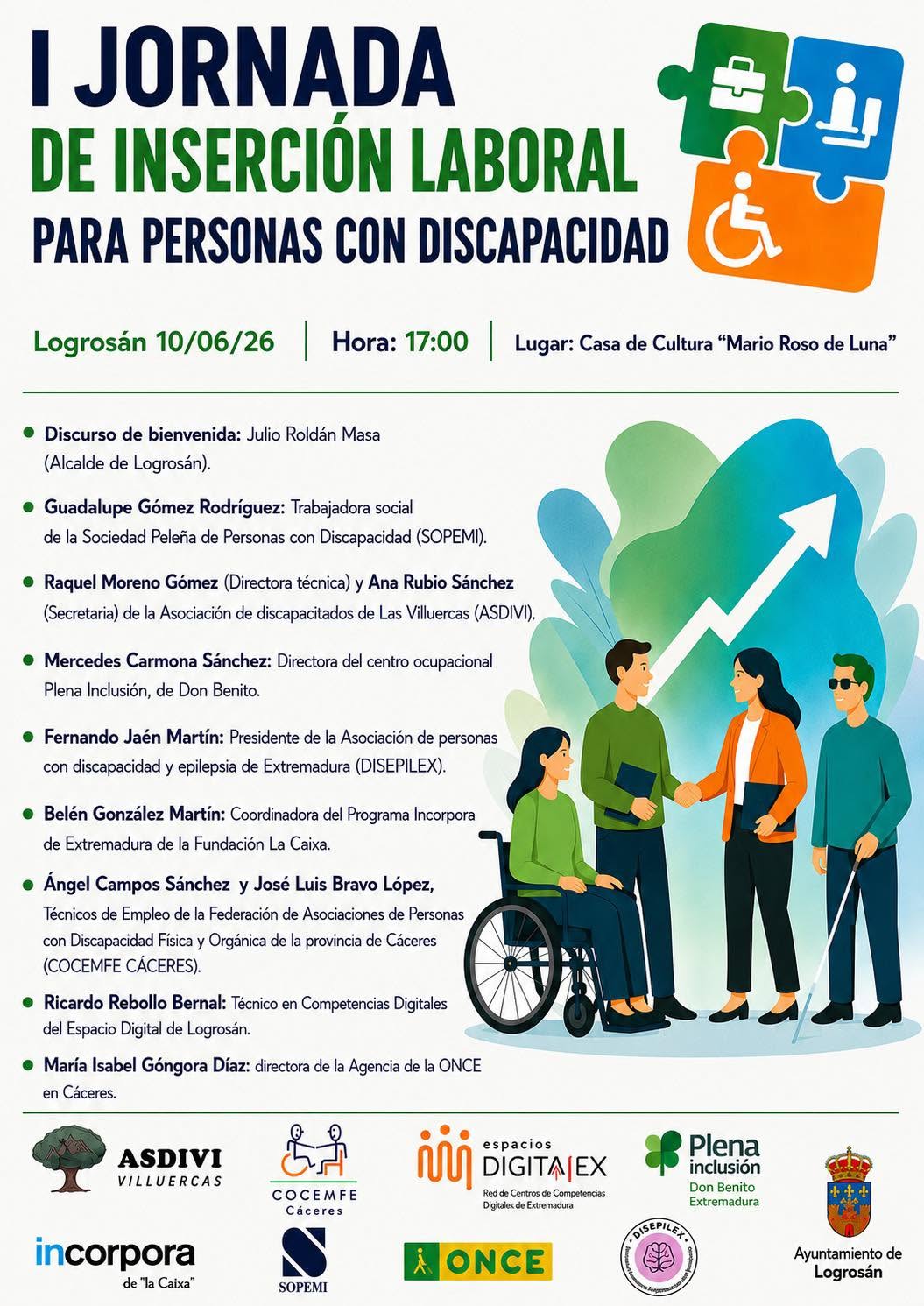 ASDIVI participará en la I Jornada de Inserción Laboral para Personas con Discapacidad